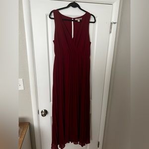 Burgundy evening dress